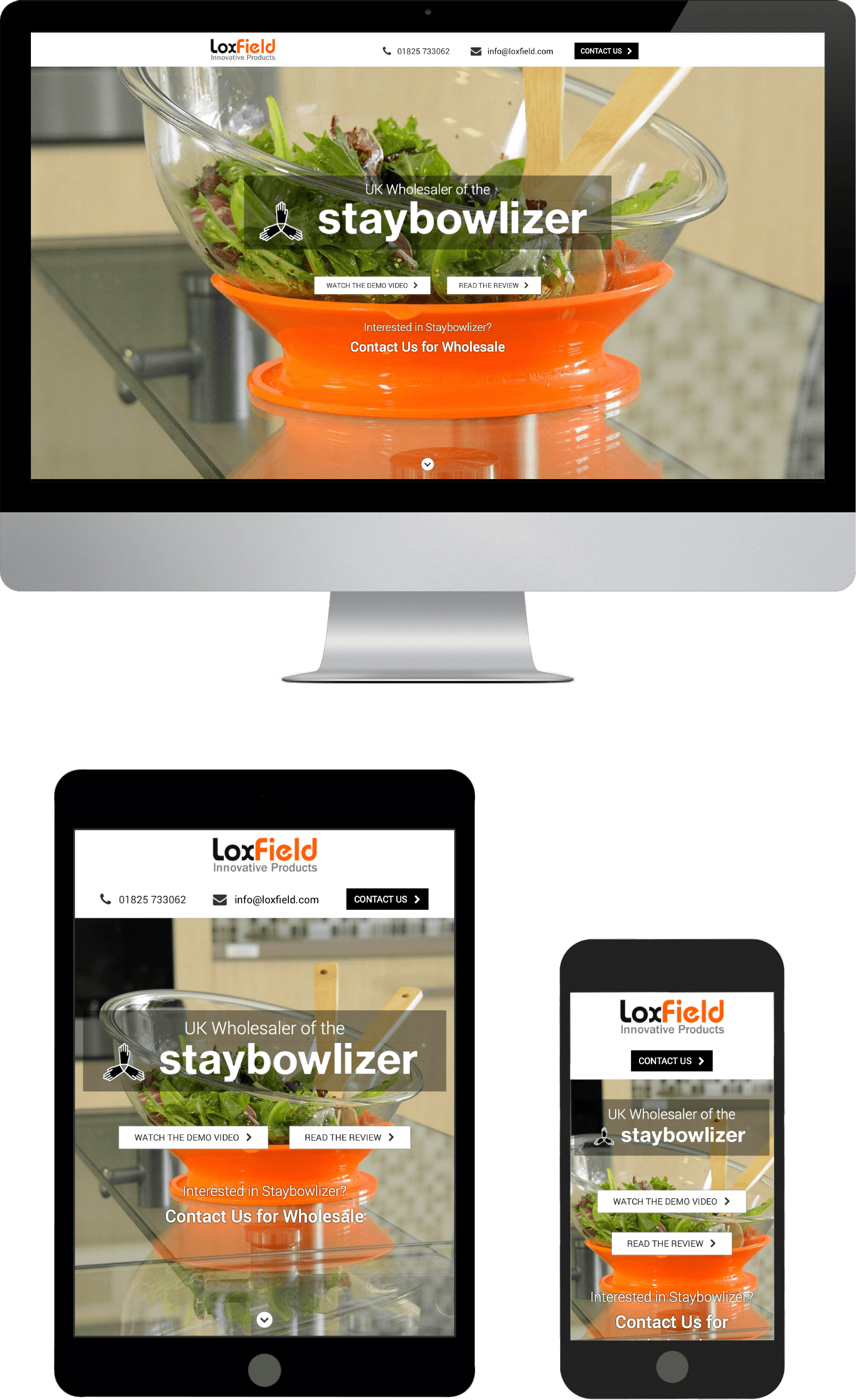 Loxfield Staybowlizer One Page Responsive Web Design
