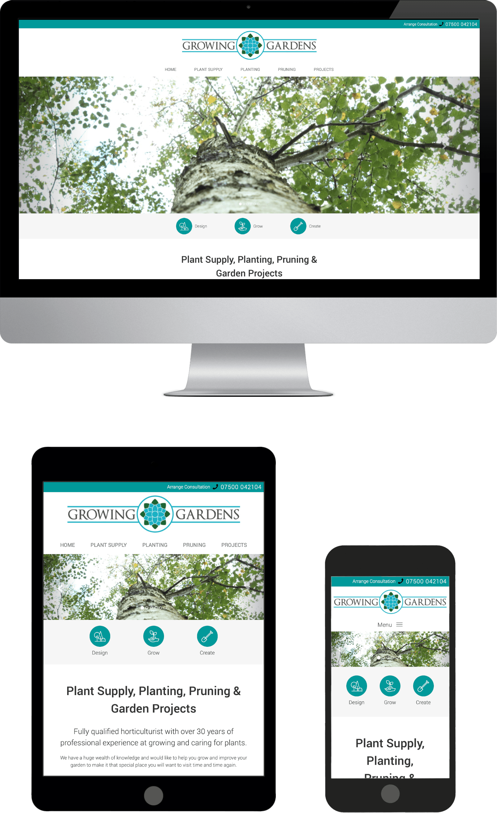 Responsive Website Design Growing Gardens Business Sussex